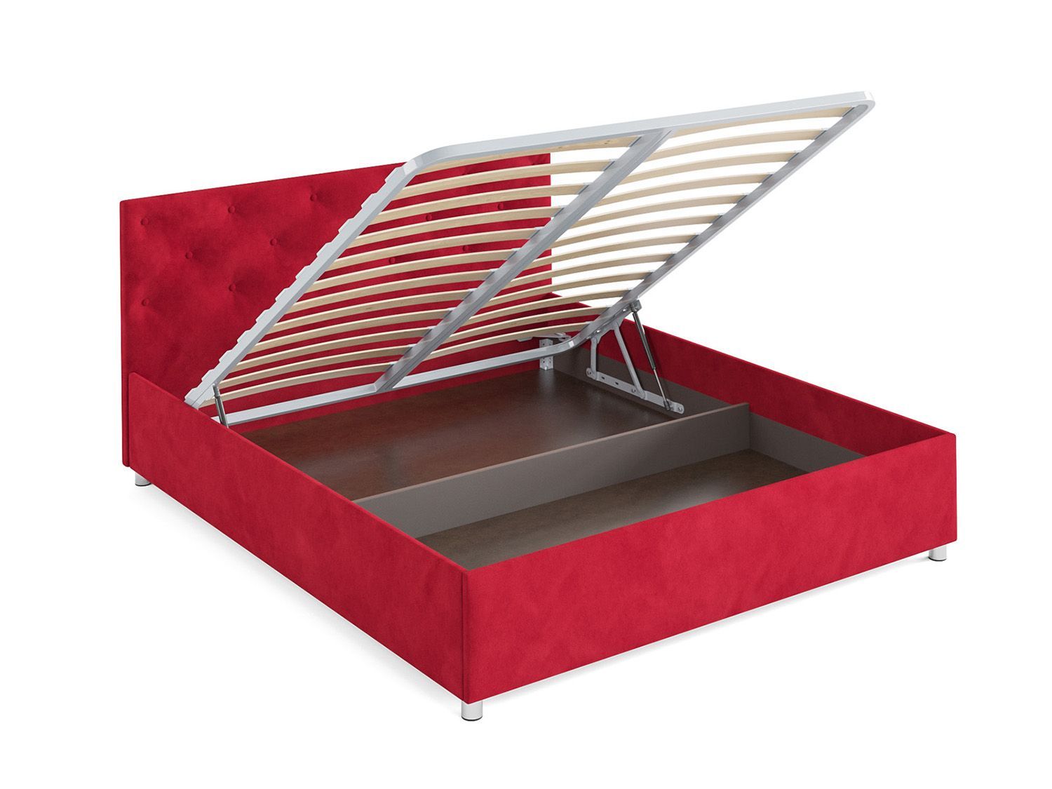 Кровать Классик кордрой красный 160