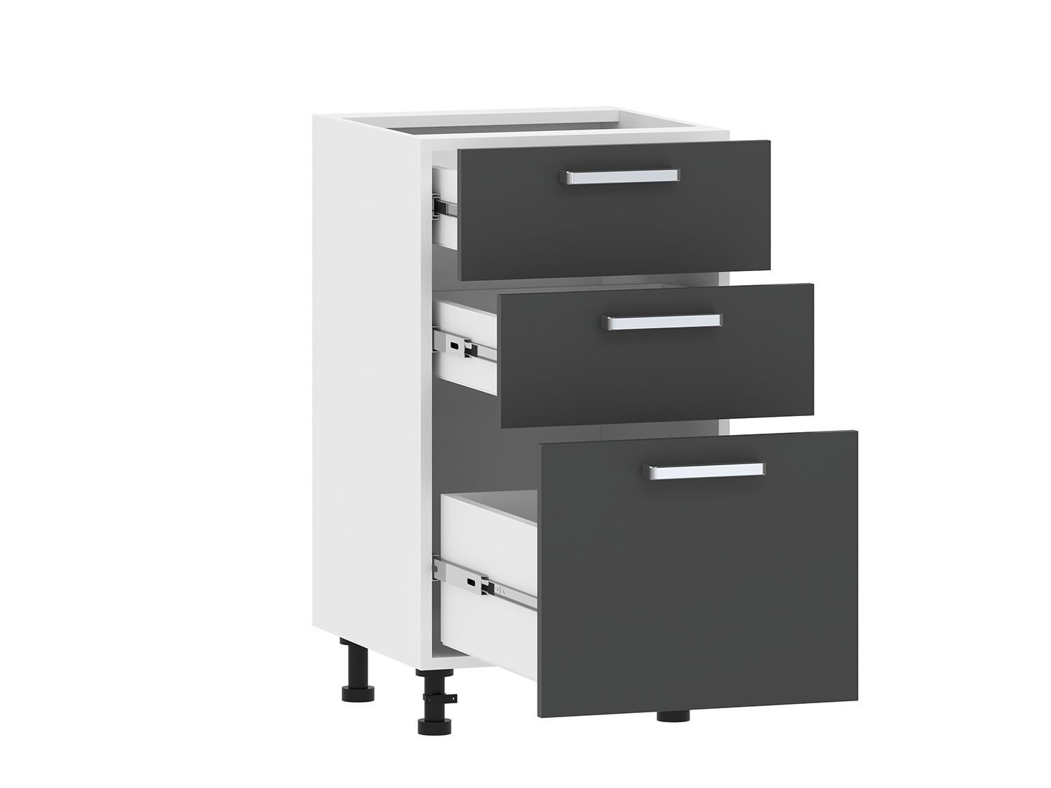 Борги 100.06 тумба кухонная (450) Белый / Антрацит