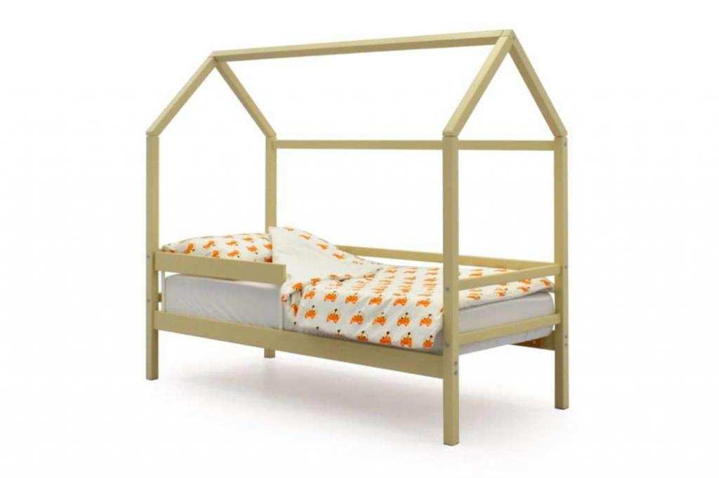 Детская кровать-домик Бельмарко Svogen дерево с бортиком