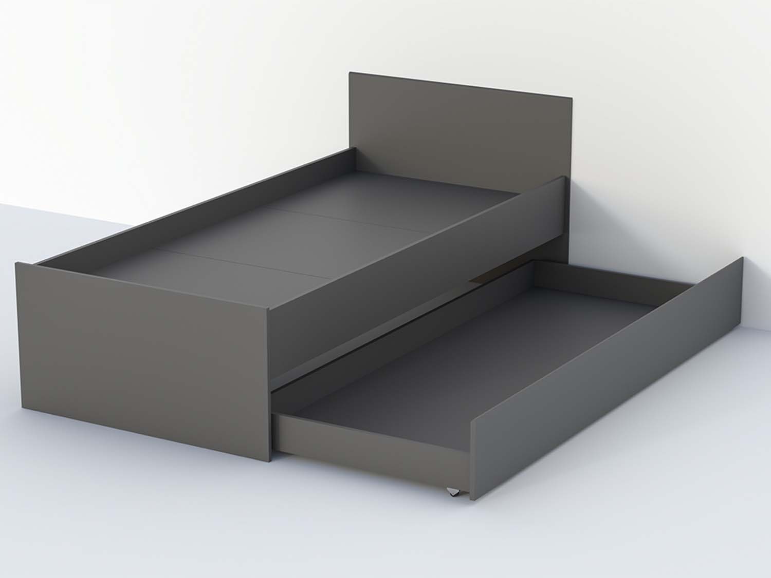Кэт-1 кровать выкатная арт. 015 настил 0,9 - Графит