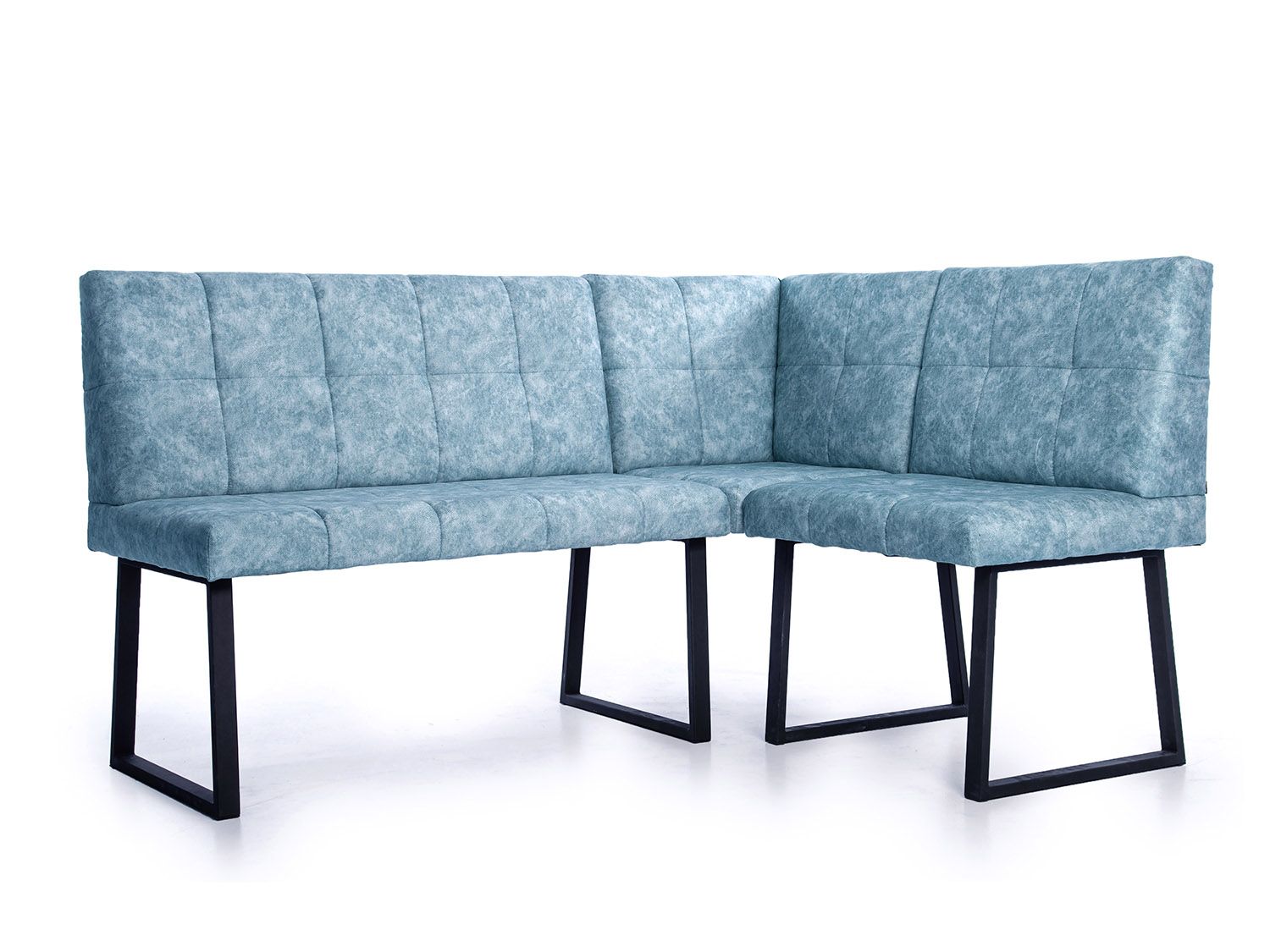 Модульный угловой диван Реал Лагуна/Черный муар