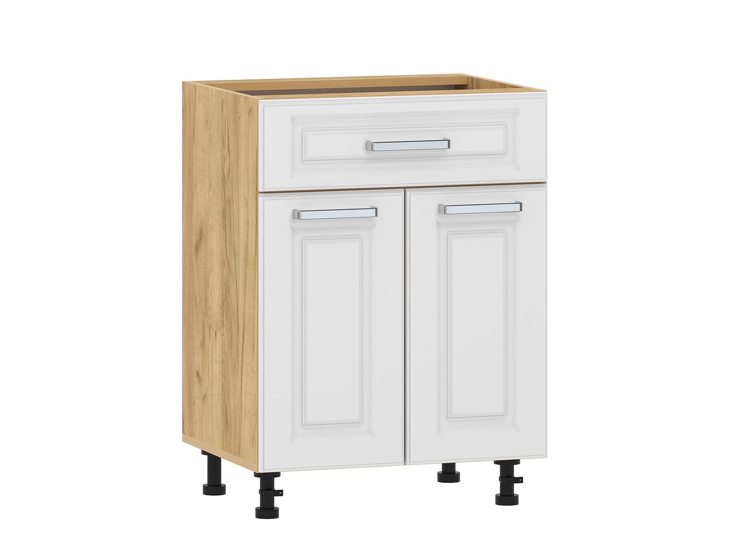 Вокс 100.09 600 тумба кухонная / Дуб крафт золотой/Меренга