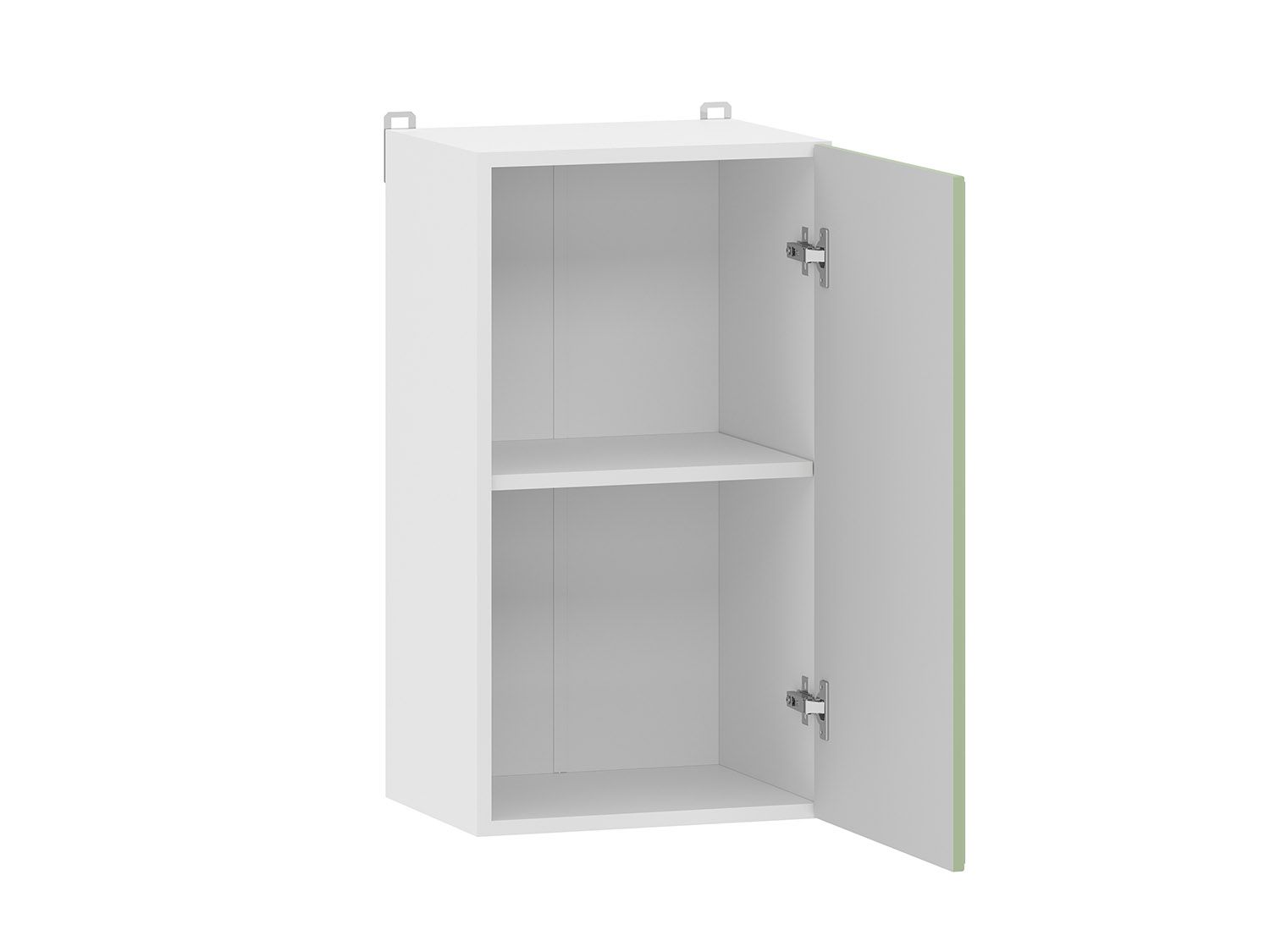 Вокс 100.30 400 шкаф навесной / Белый/Фисташка