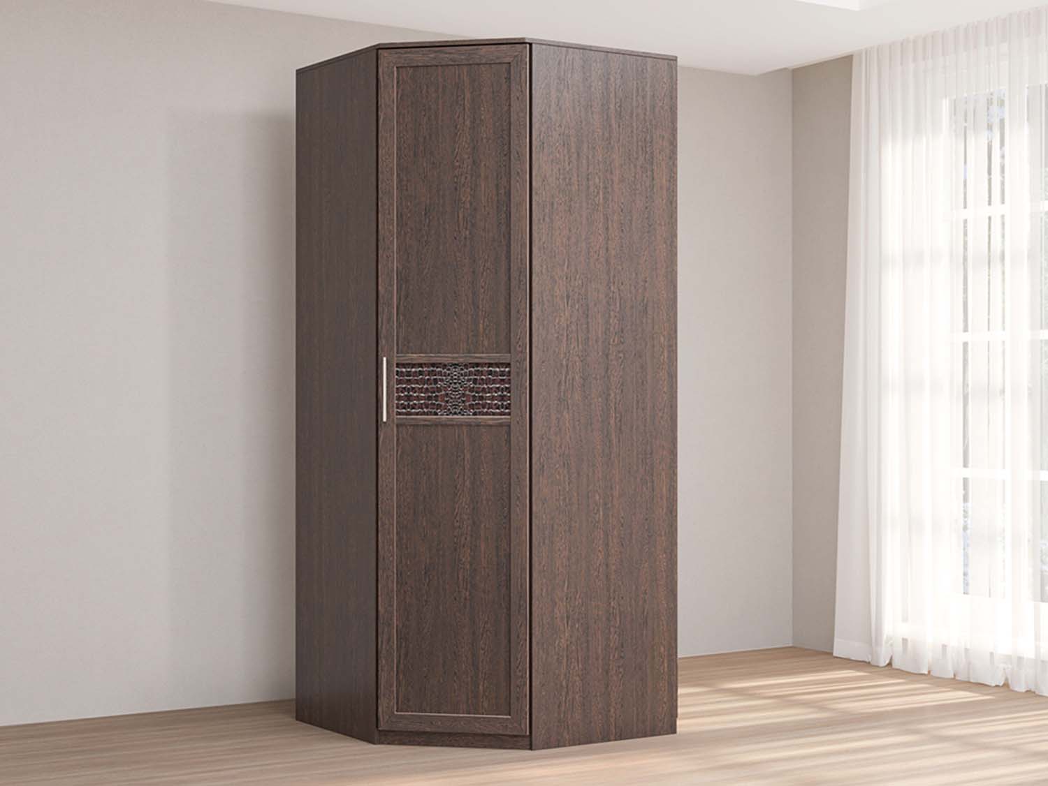 Кэт 4 шкаф угловой - Венге/Кайман тёмный