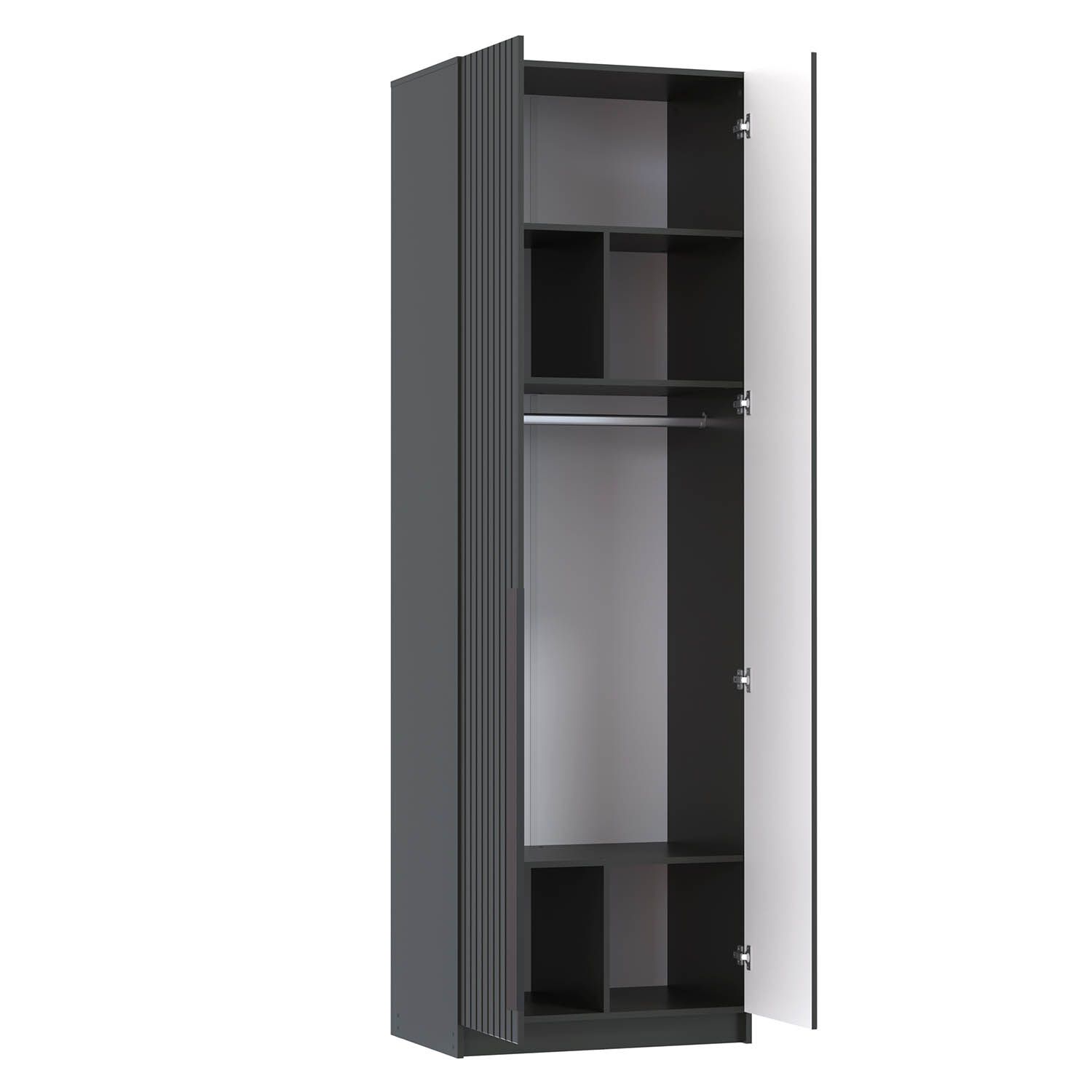 Брандо шкаф для одежды 67.10 МДФ Диамант серый