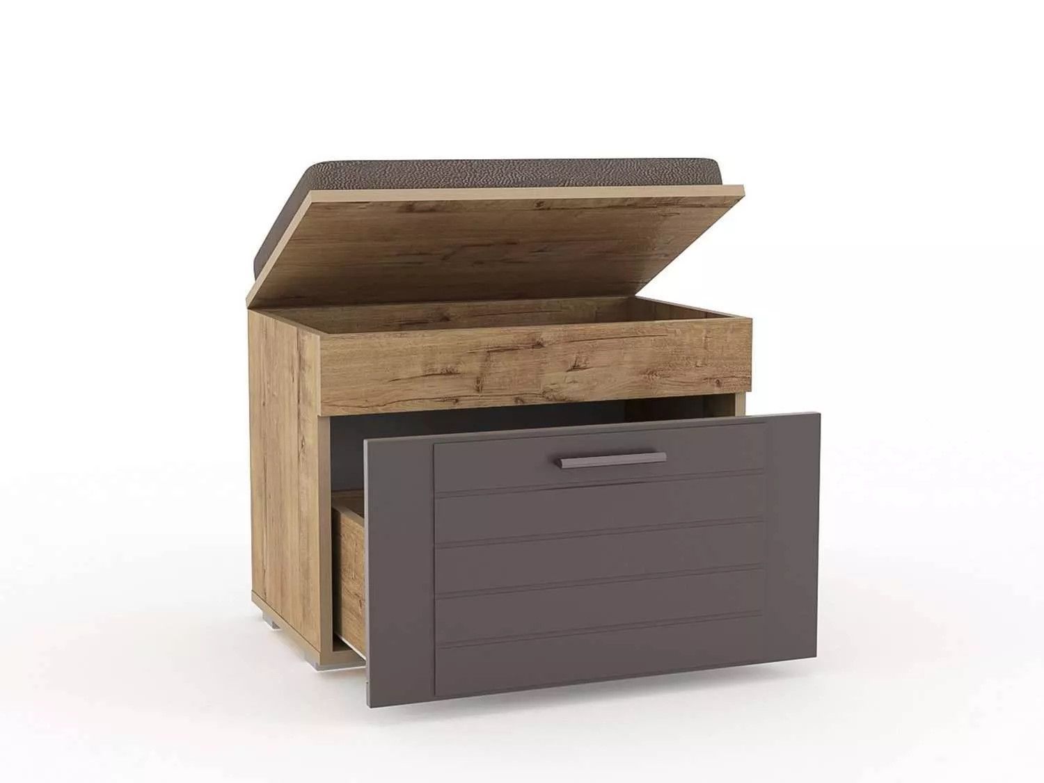 НМ 040.63 Тумба для обуви Livorno /дуб бунратти / софт графит