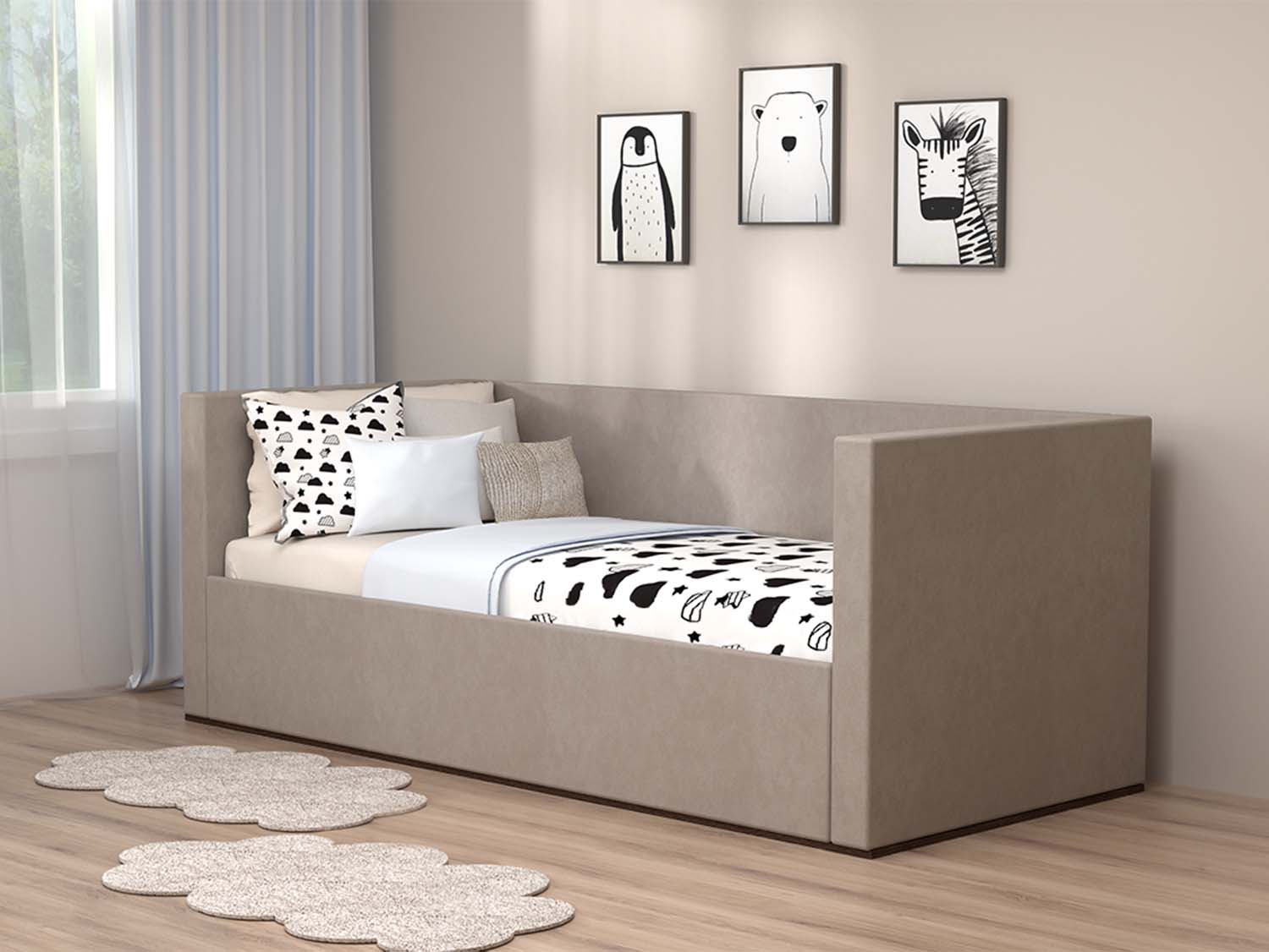 Кровать 0,9 арт.030 - Бежевый