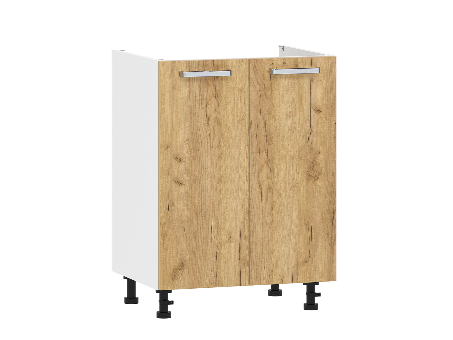 Борги 100.04 600 тумба под мойку / Белый/Дуб Крафт золотой