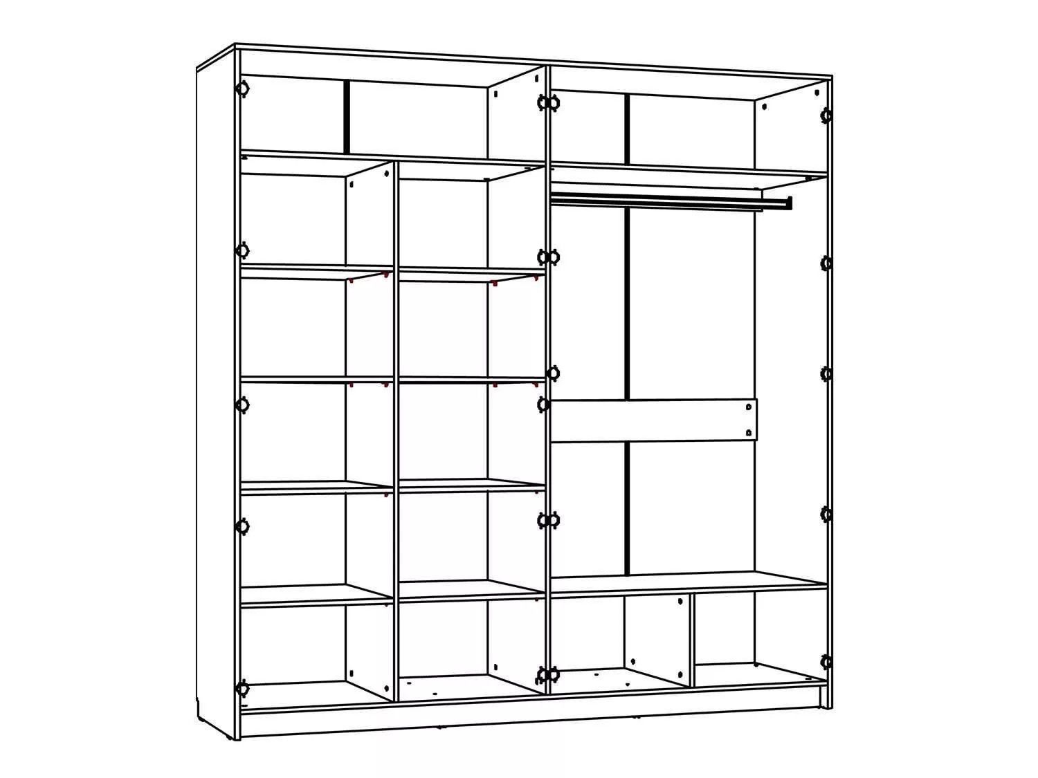 НМ 013.58 Шкаф комбинированный Livorno /дуб бунратти / софт панакота