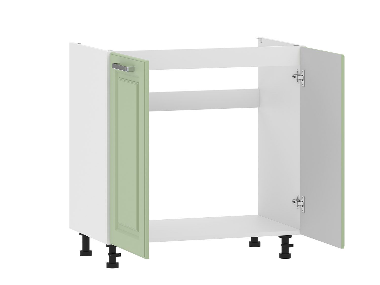 Вокс 100.04 800 тумба под мойку / Белый/Фисташка