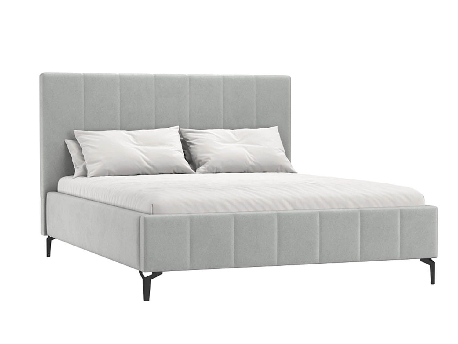 Брэнда кровать 1600 микровелюр дым