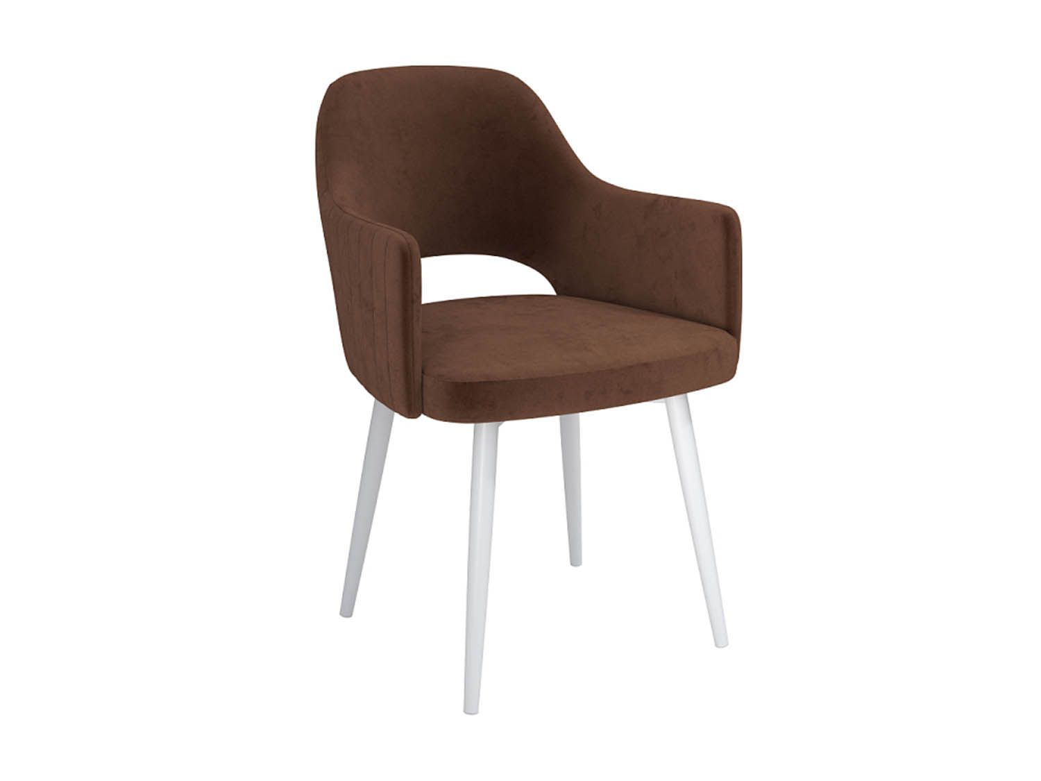 Берта Т стул велюр тенерифе шоколад / белый