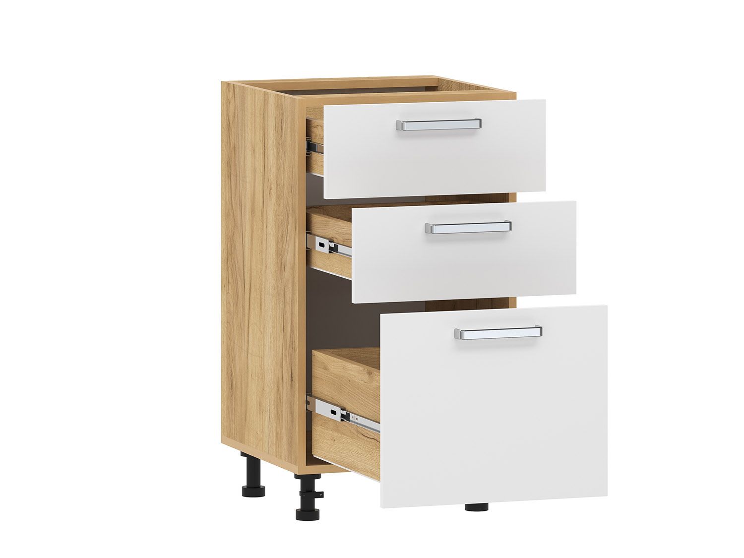 Кухня Борги комплект 4 Дуб Крафт золотой / Белый