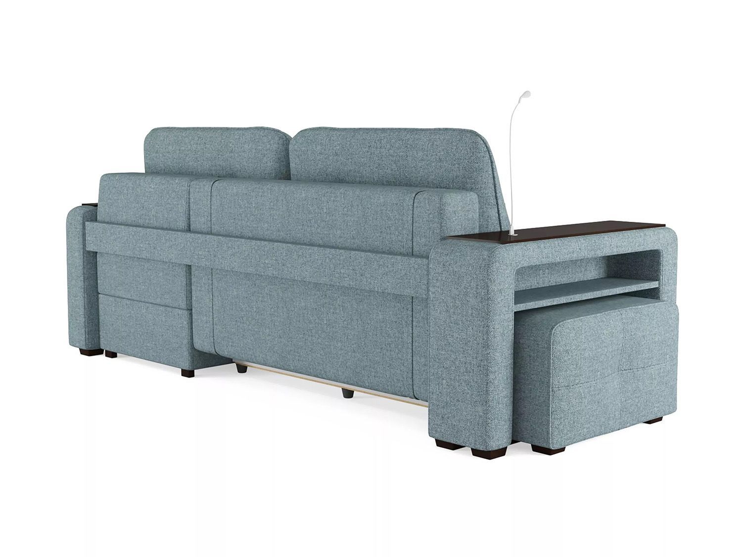 Диван угловой Смарт 4 Б4-2Т-1Пф-Б3 Рогожка шерлок975