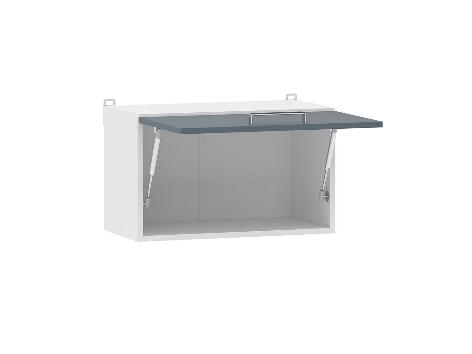 Борги 100.38 шкаф навесной (600) Белый / Маренго