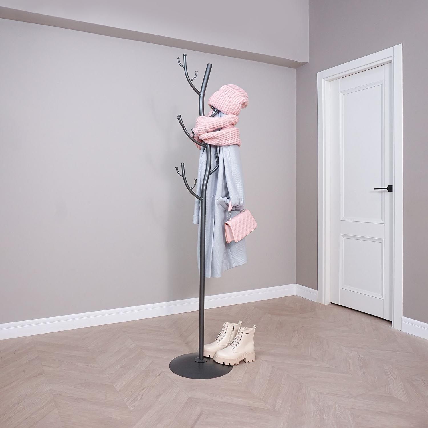 Вешалка напольная Дерево Графит