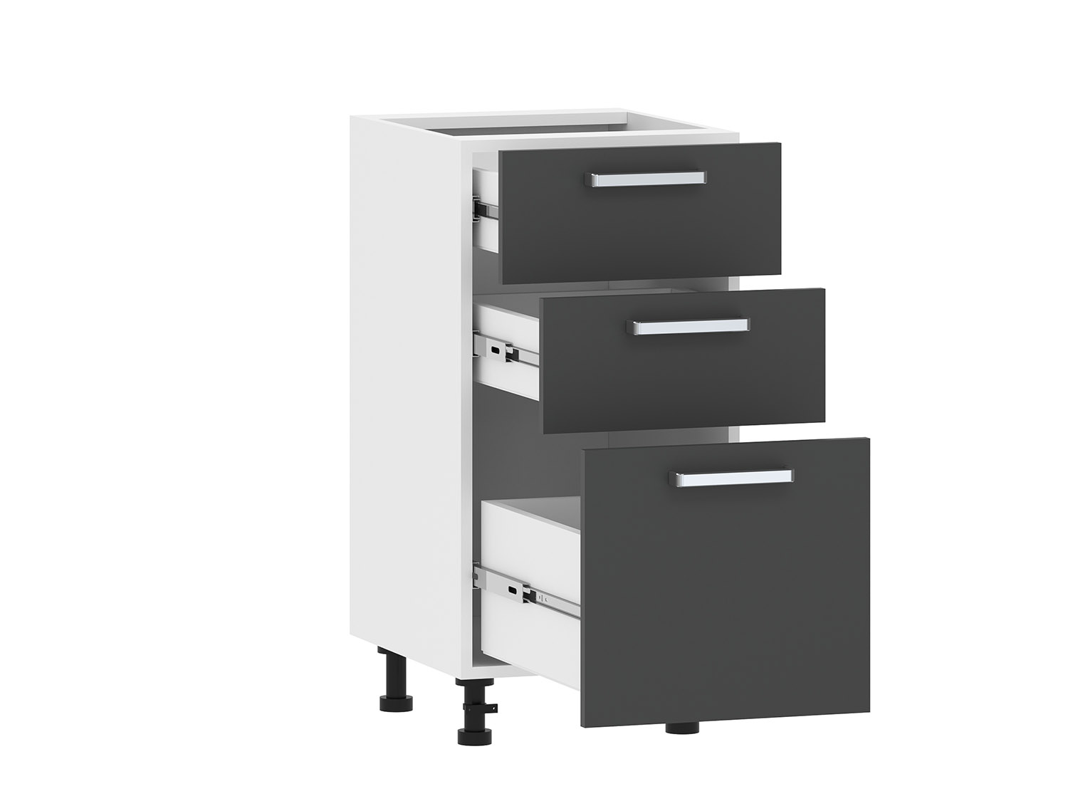Борги 100.06 400 тумба кухонная / Белый/Антрацит
