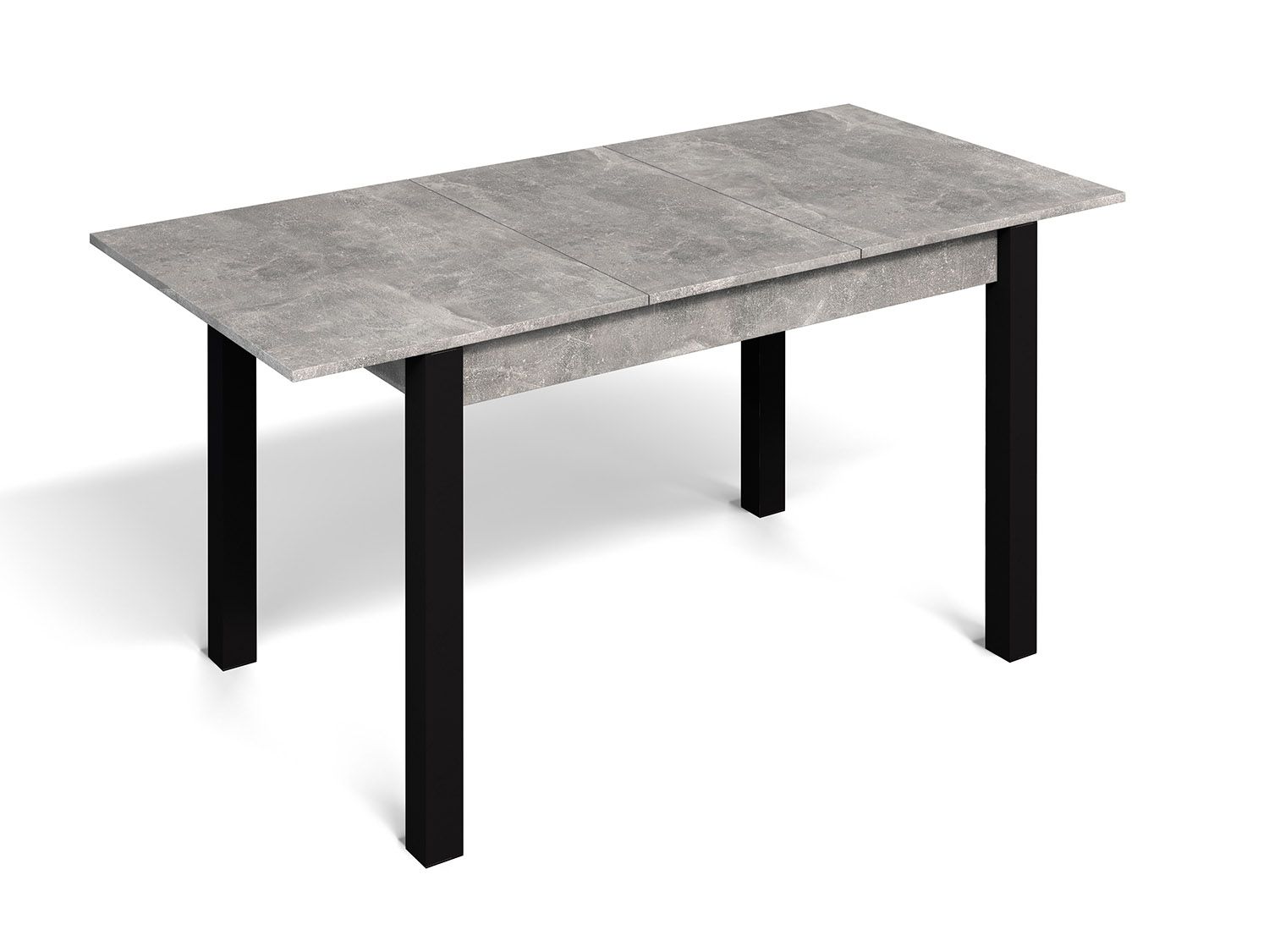 Стол раздвижной с вставкой Милан-3 Ателье светлое / Черный