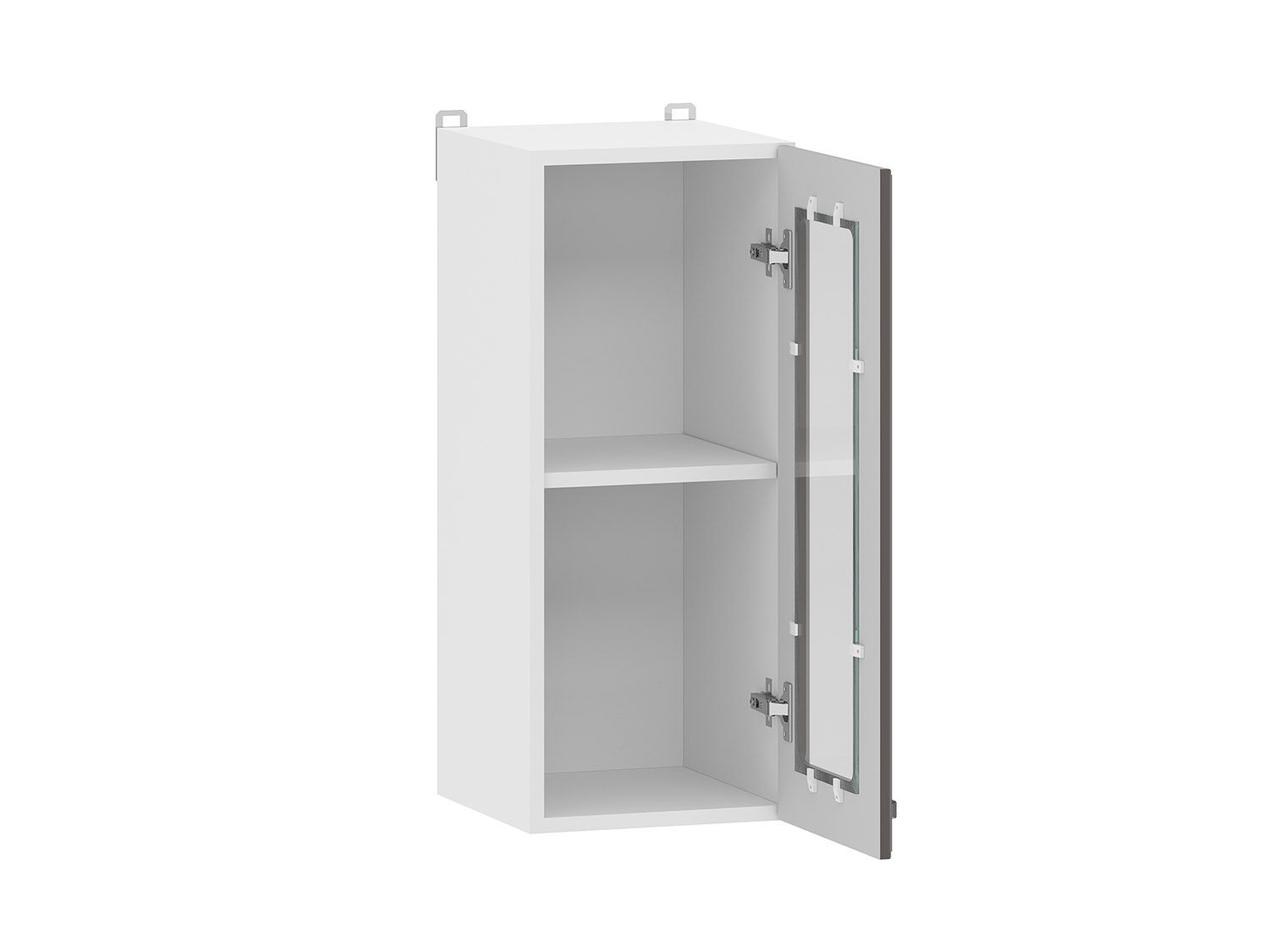 Вокс 100.30 300 шкаф навесной витрина / Белый/Графит