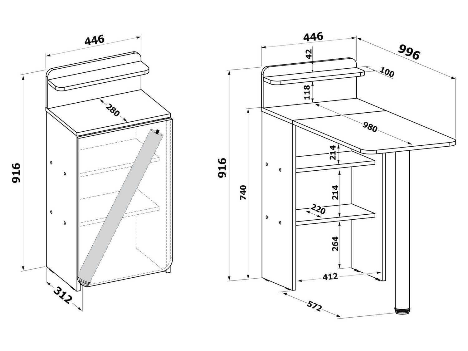Стол раскладной СП-19 Бетон