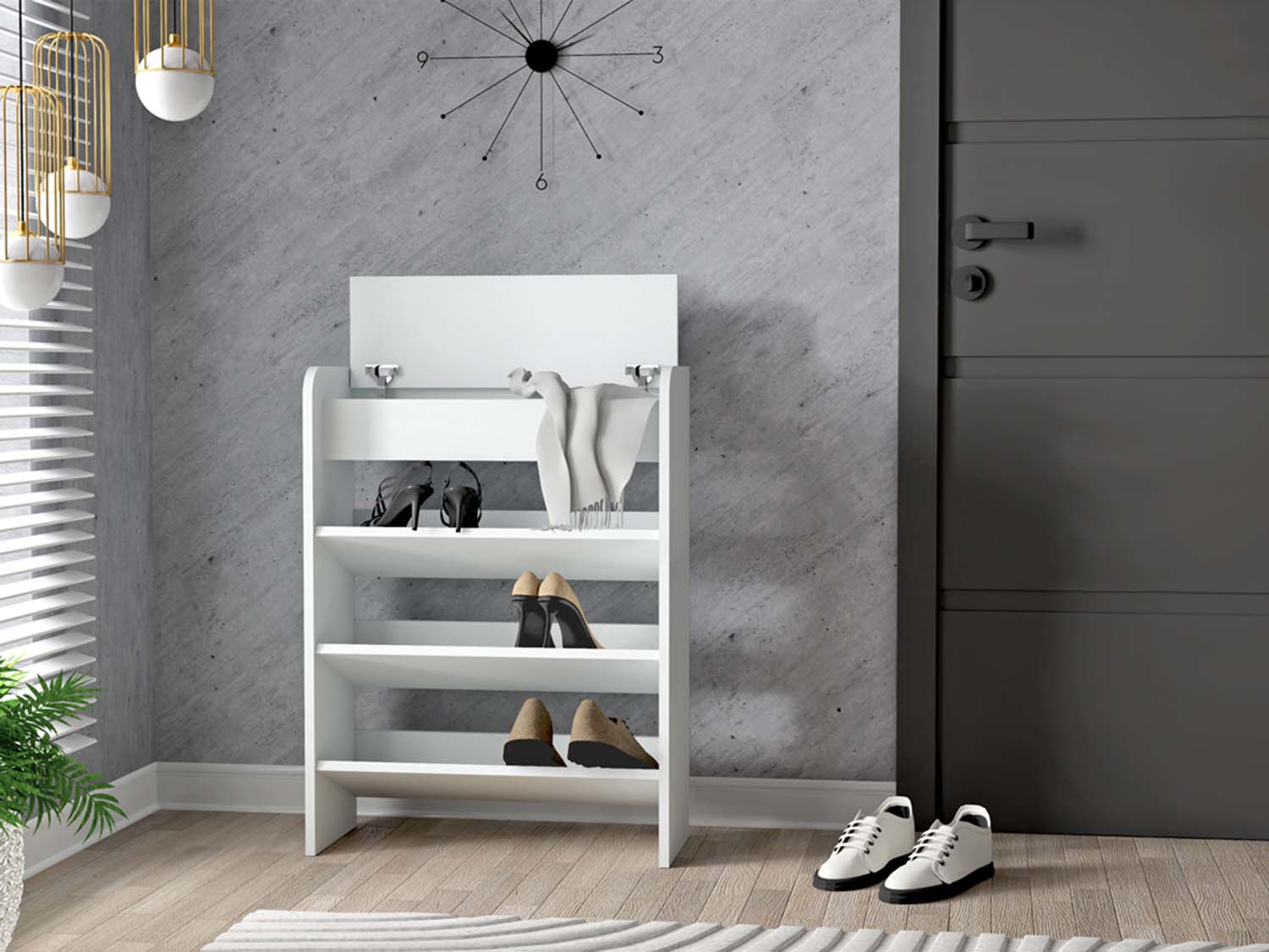 Обувница открытая 600 - Белый