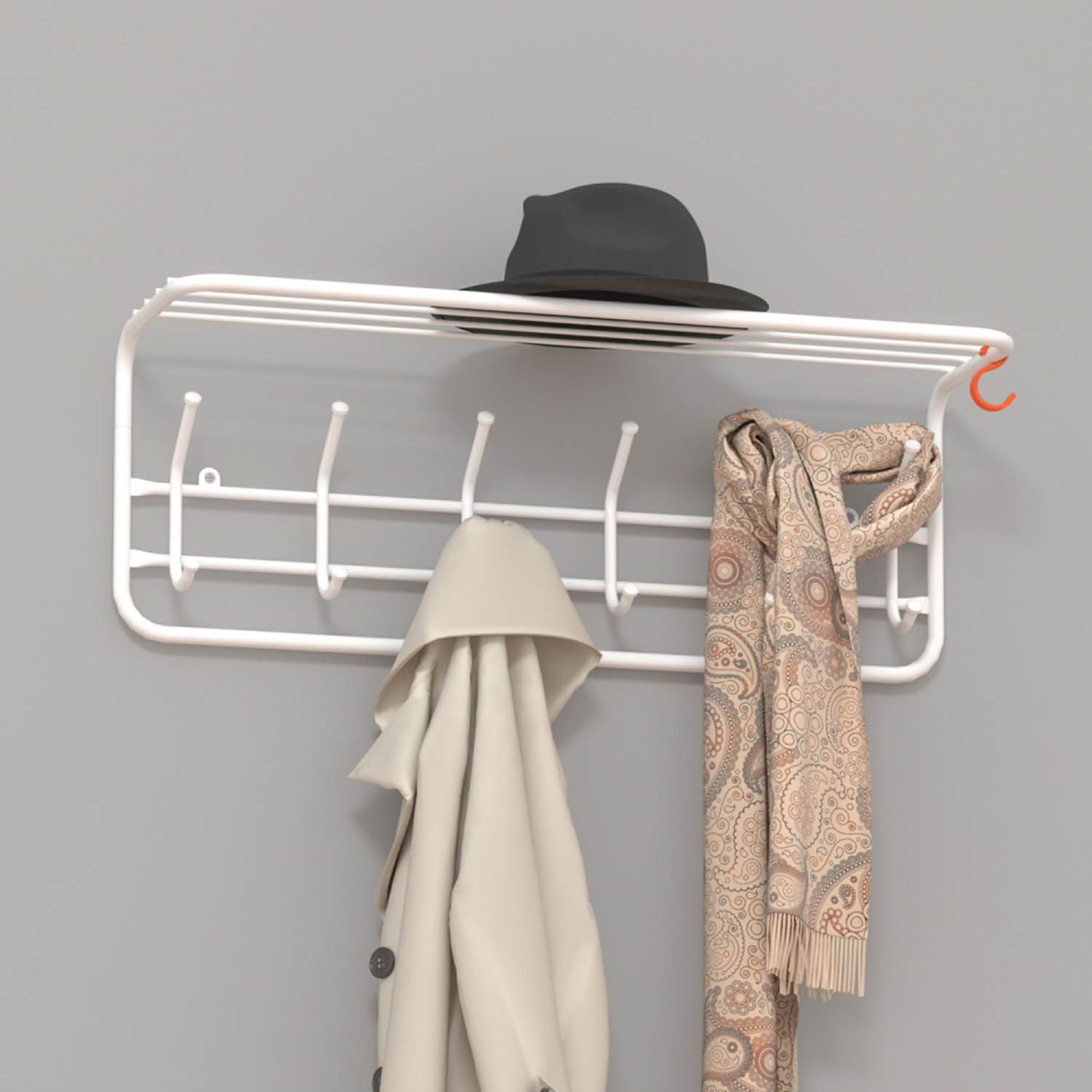 Вешалка с полкой 80 белый