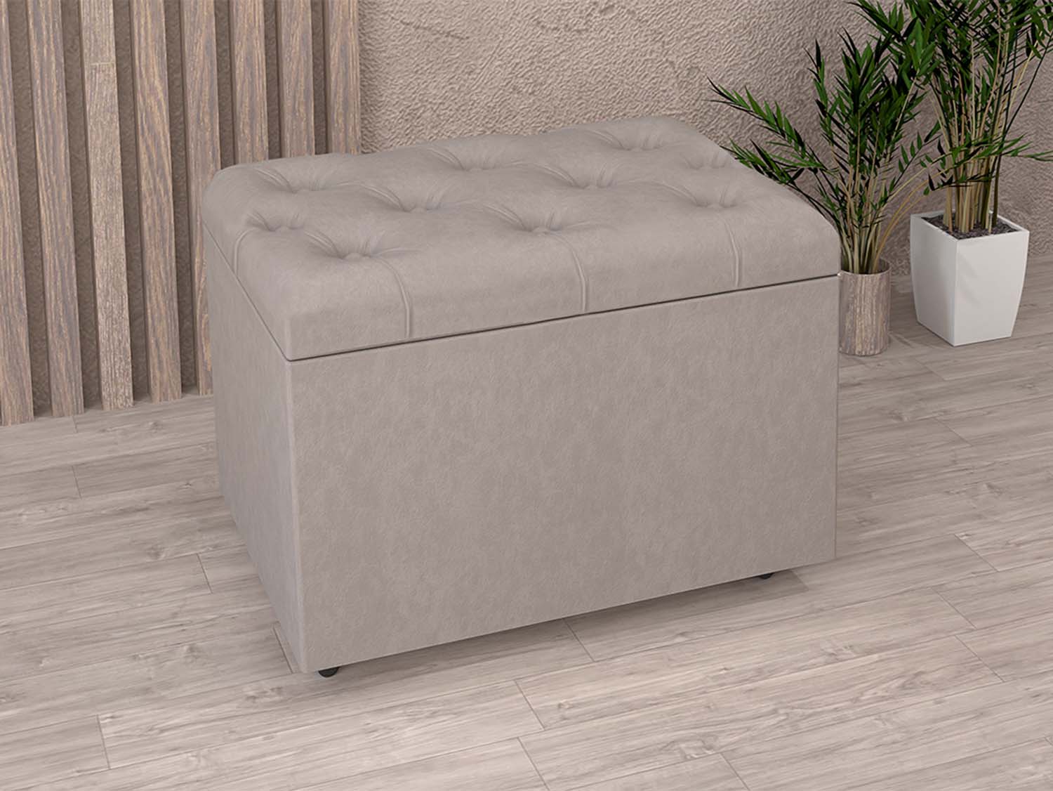 Пуф 2 пуговицы - 5 Бежевый