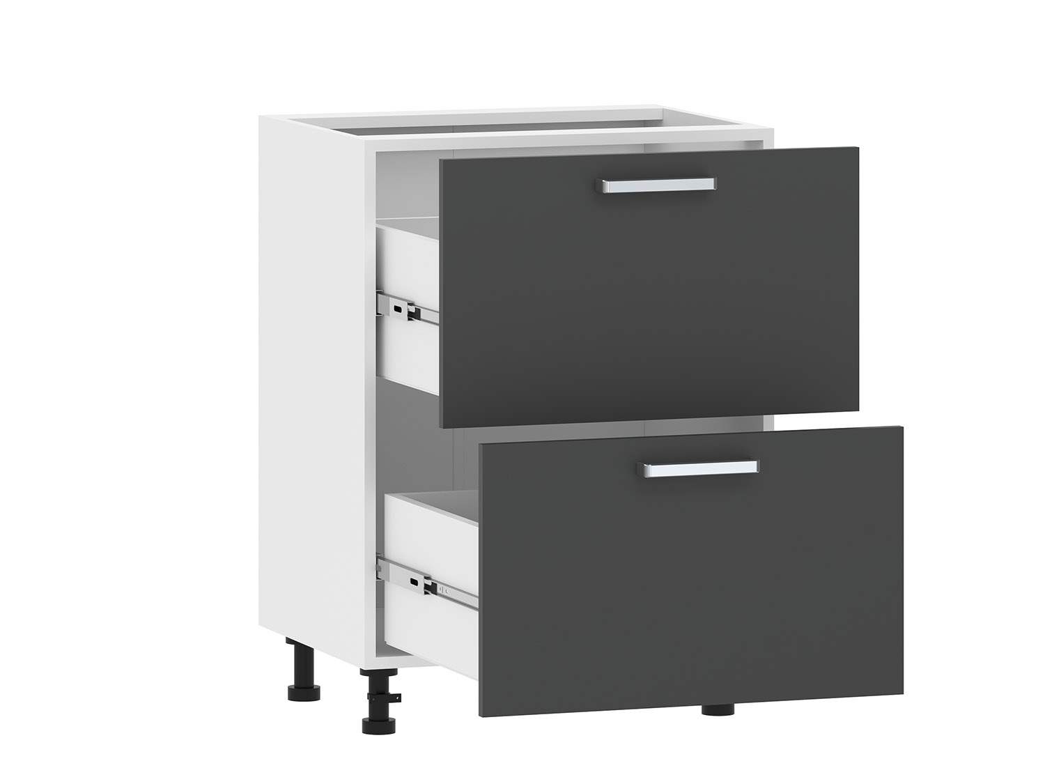 Борги 100.05 600 тумба кухонная / Белый/Антрацит