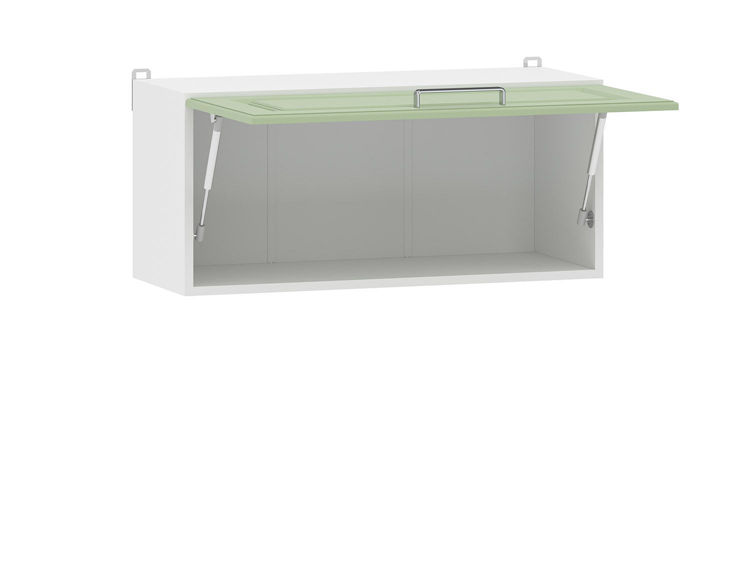 Вокс 100.38 шкаф навесной (800) Белый / Фисташка