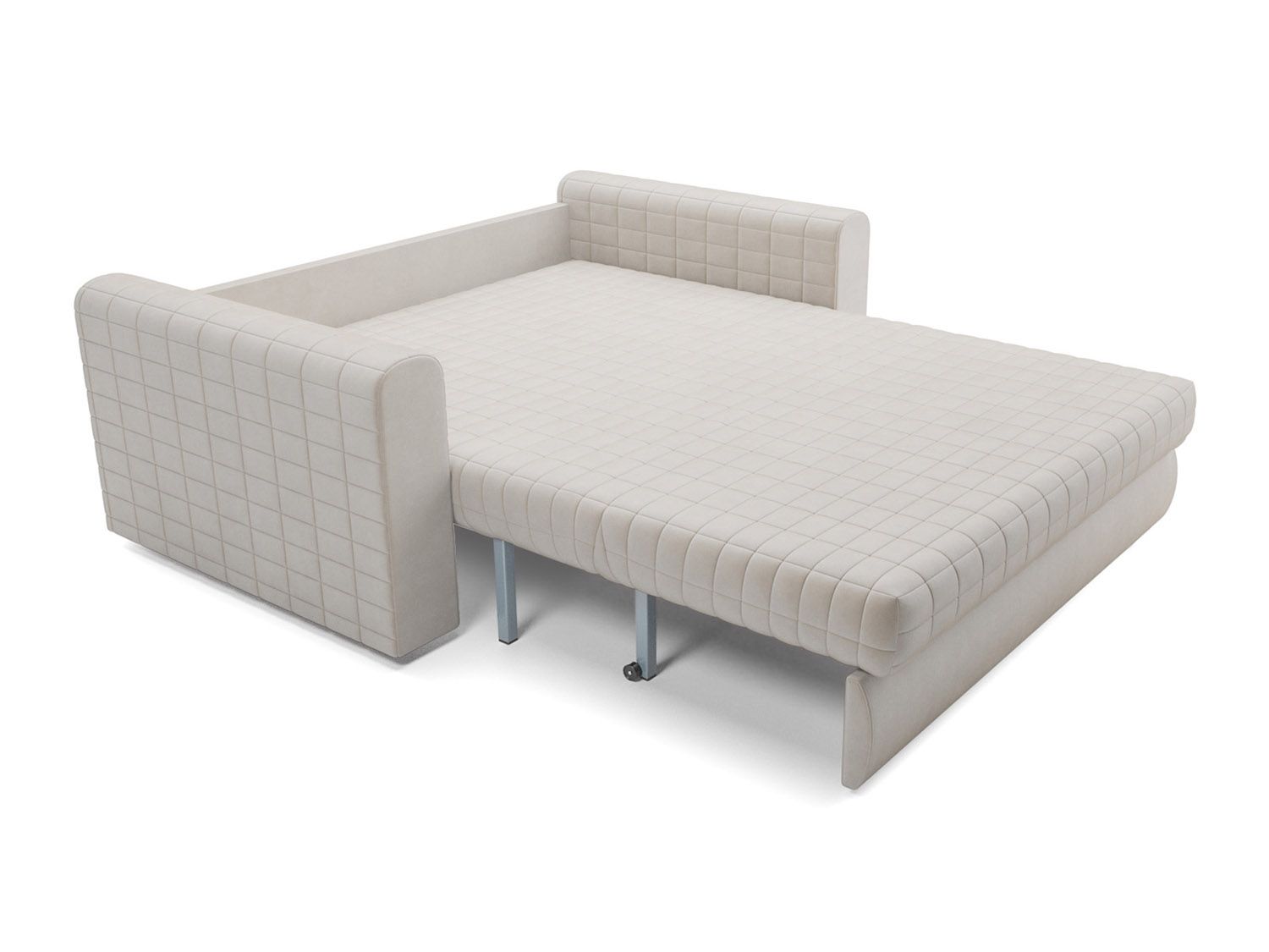 Диван Аккордеон Барон №5 бархат бежевый STAR VELVET 6 LIGHT BEIGE