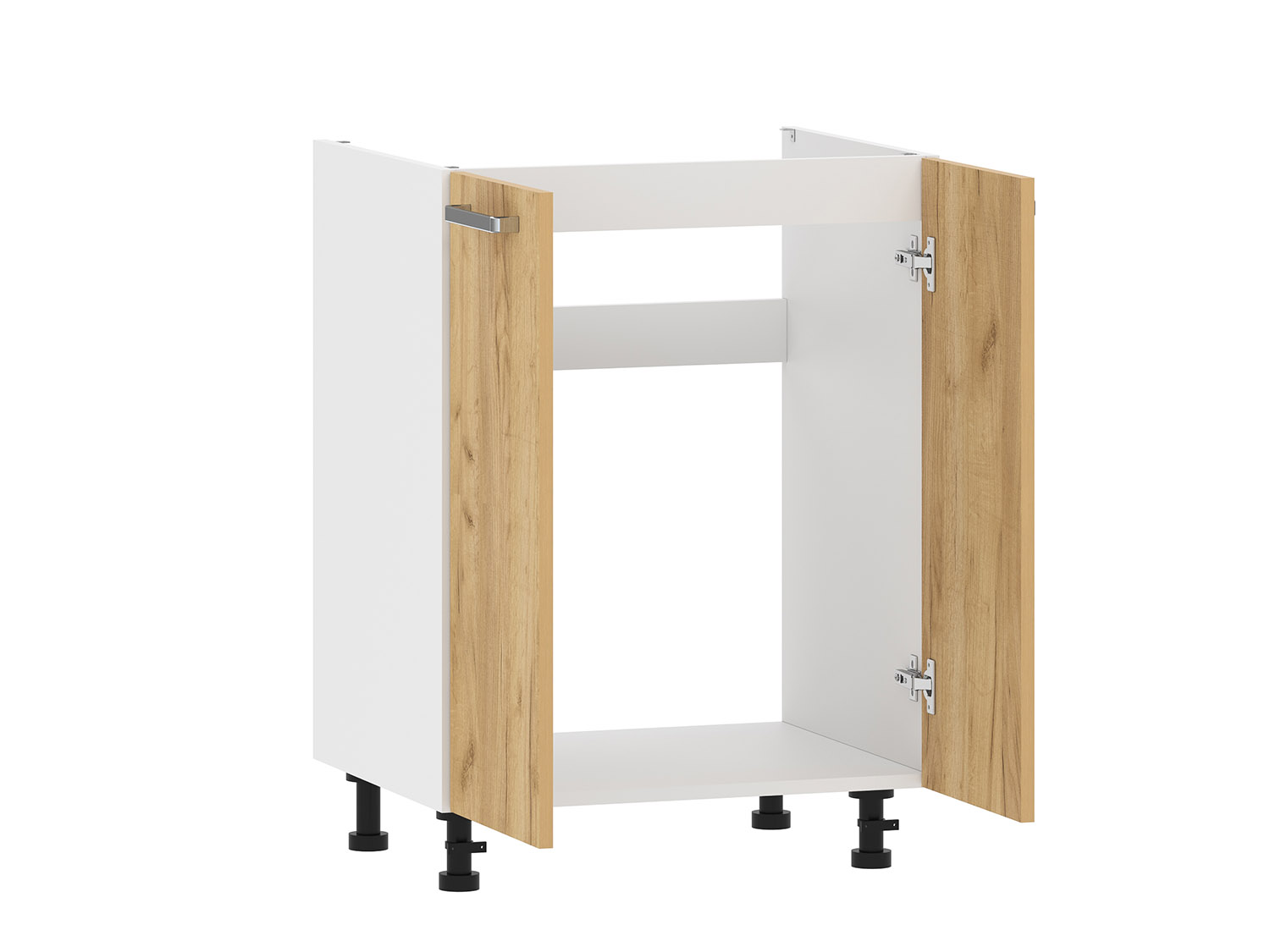 Борги 100.04 600 тумба под мойку / Белый/Дуб Крафт золотой