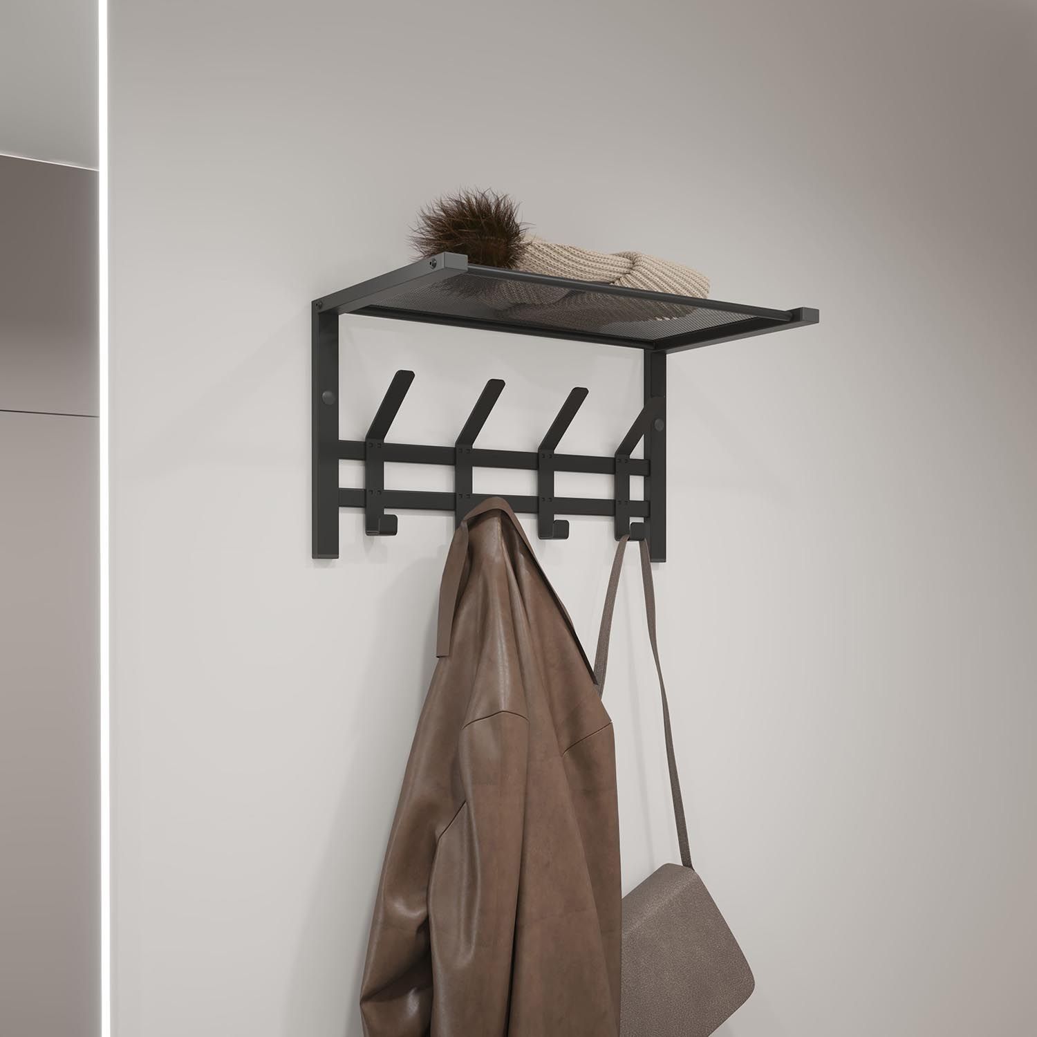 Вешалка с полкой Торонто 11 Черный