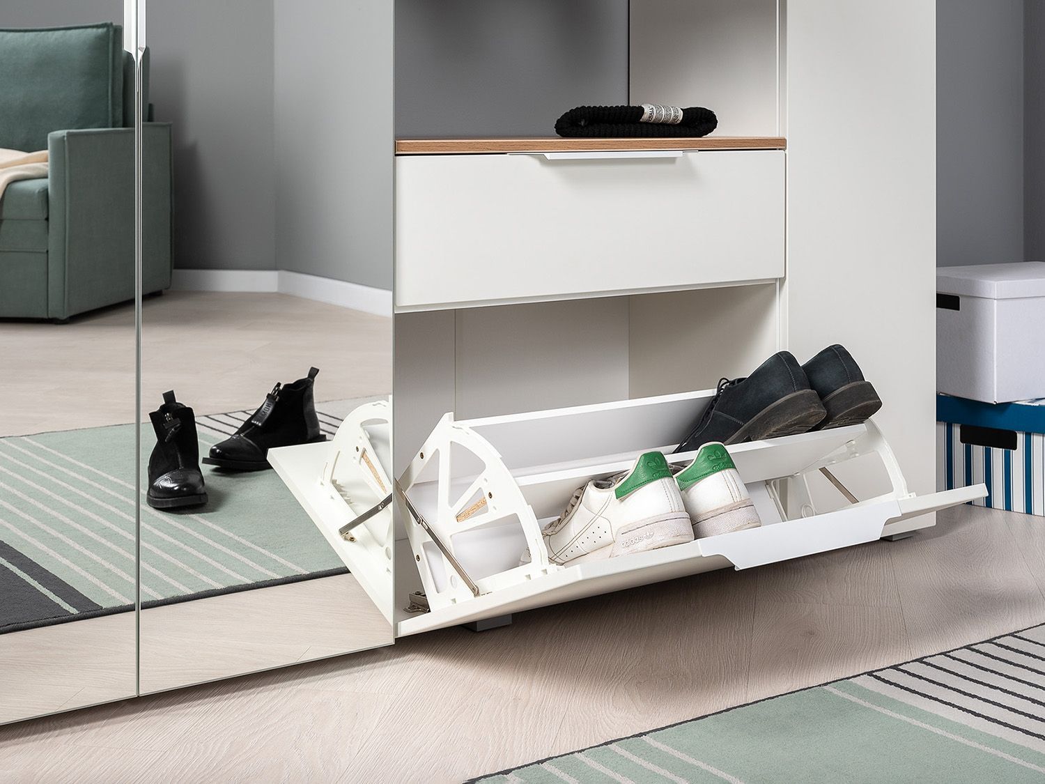 Прихожая Октава 1 Серый графит/Дуб Вотан