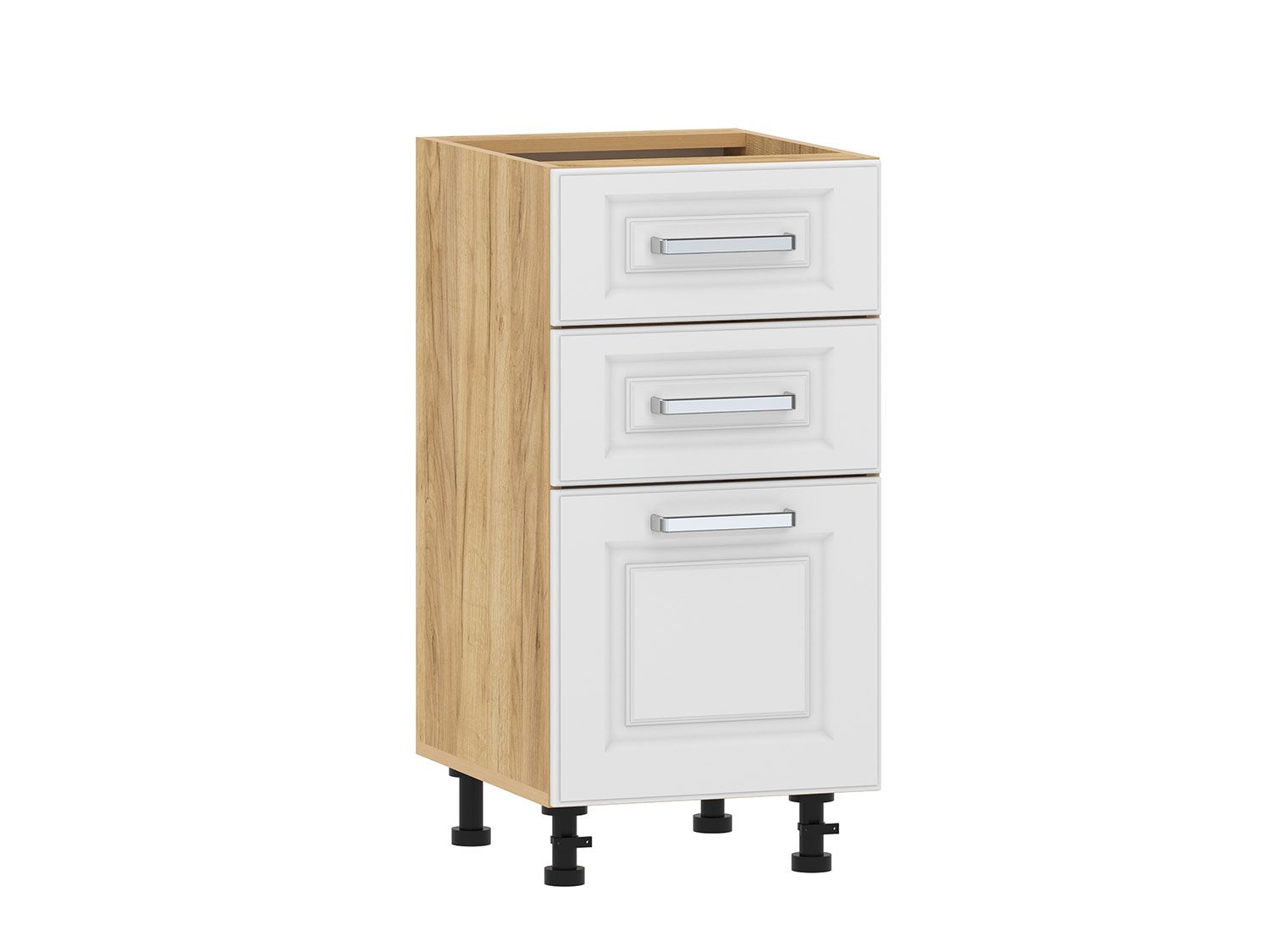 Вокс 100.06 400 тумба кухонная / Дуб крафт золотой/Меренга