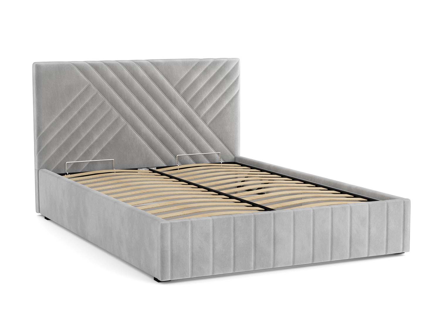 Гамма Ф кровать 1400 - велюр Fresh сильвер