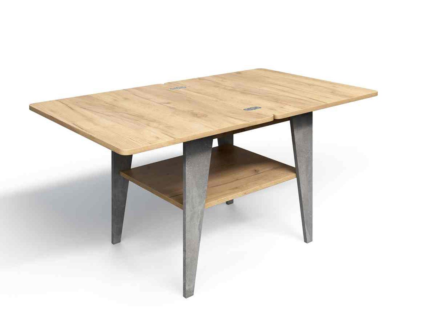 Стол журнальный СЖ-3 Дуб крафт / Ателье светлое