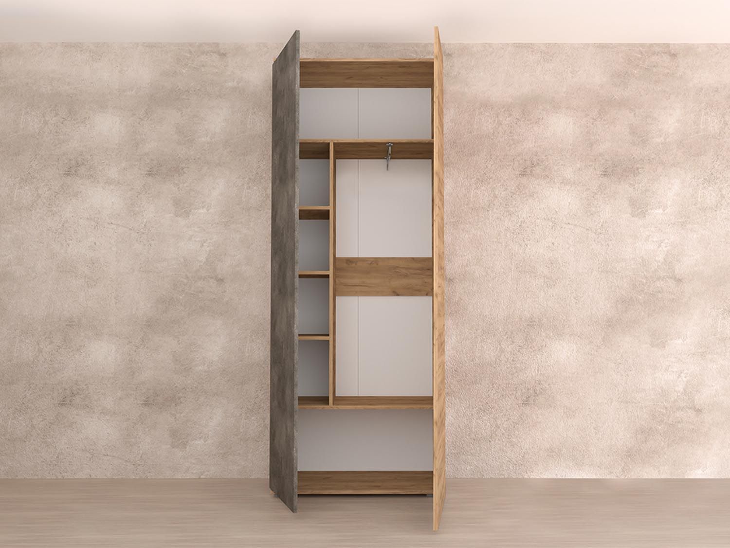 Аллегро 10 шкаф / Дуб Крафт золотой/Камень темный