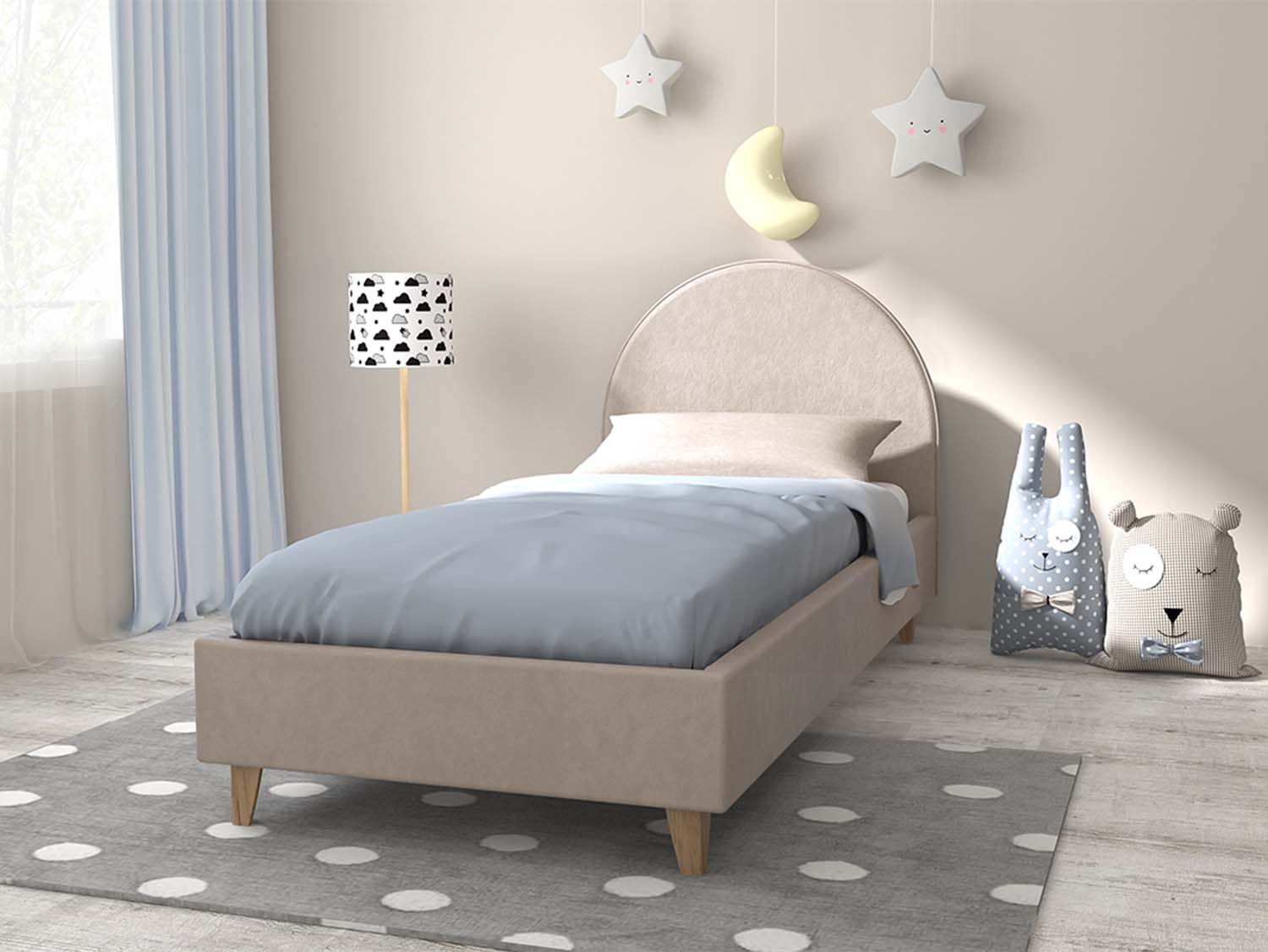 Кровать 0,8 арт.014 - Бежевый