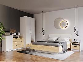 Спальня Оттавия 1 Белый/Дуб золотой