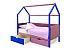 Детская кровать-домик мягкая Бельмарко Svogen Синий-лаванда