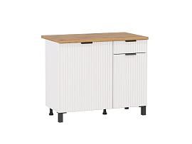 Венера стол 1000 МДФ / Белый фрезерованный