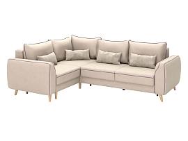 Лона диван-кровать угловой - велюр Forward 910 крем / велюр Forward 892 тоуп