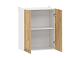 Борги 100.31 600 шкаф навесной / Белый/Дуб Крафт золотой