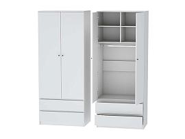 Кэт-1  шкаф 2-х ств. высокий - Белый