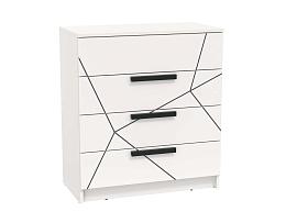 67.20 Брандо комод МДФ геометрия - Белый