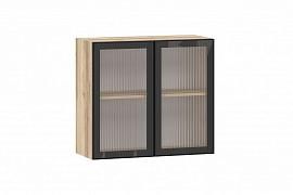 Moru шкаф навесной 100.81.800 / Дуб делано/Черный