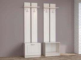 Иннэс-6 обувница с вешалкой 2 МДФ - Бодега белая