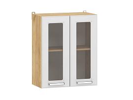 Вокс 100.31 600 шкаф навесной витрина / Дуб крафт золотой/Меренга