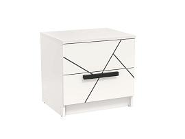 67.25 Брандо тумба прикроватная МДФ геометрия - Белый