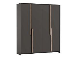 103.02 Рапсодия шкаф 4-х дв - Диамант серый